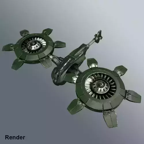 Sci-Fi helicopter 3D model