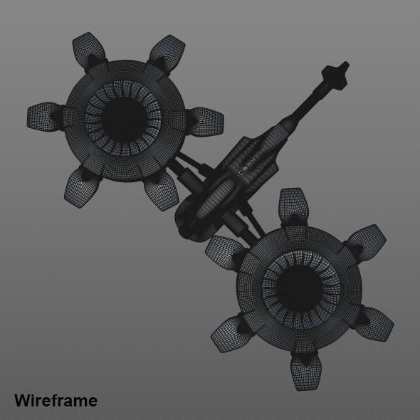 Sci-Fi helicopter 3D model_5