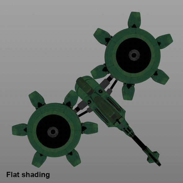 Sci-Fi helicopter 3D model_3