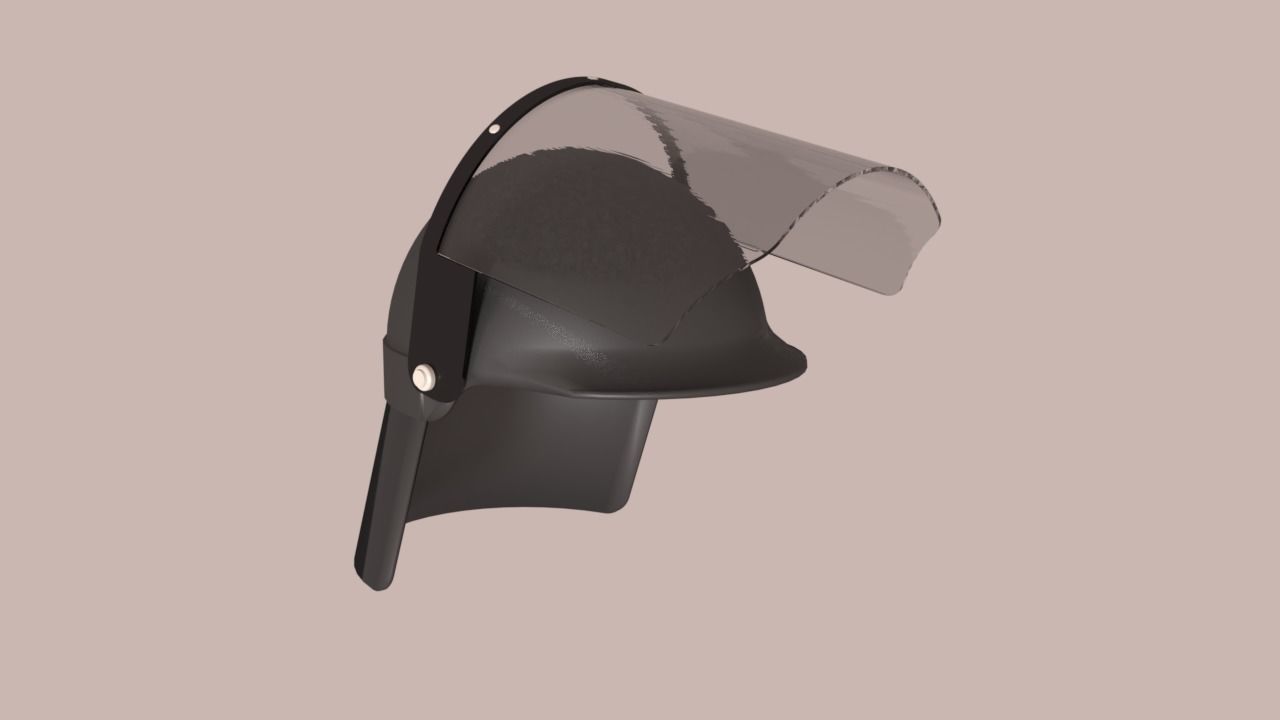 Police Anti-Riot Helmet Free low-poly 3D model_1