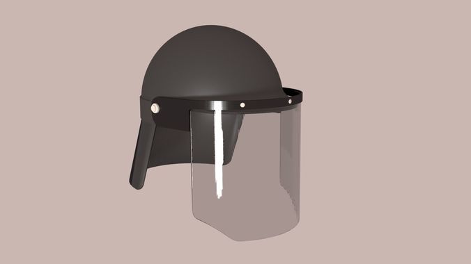 Police Anti-Riot Helmet Free low-poly 3D model