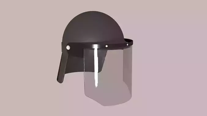 Police Anti-Riot Helmet Free low-poly 3D model