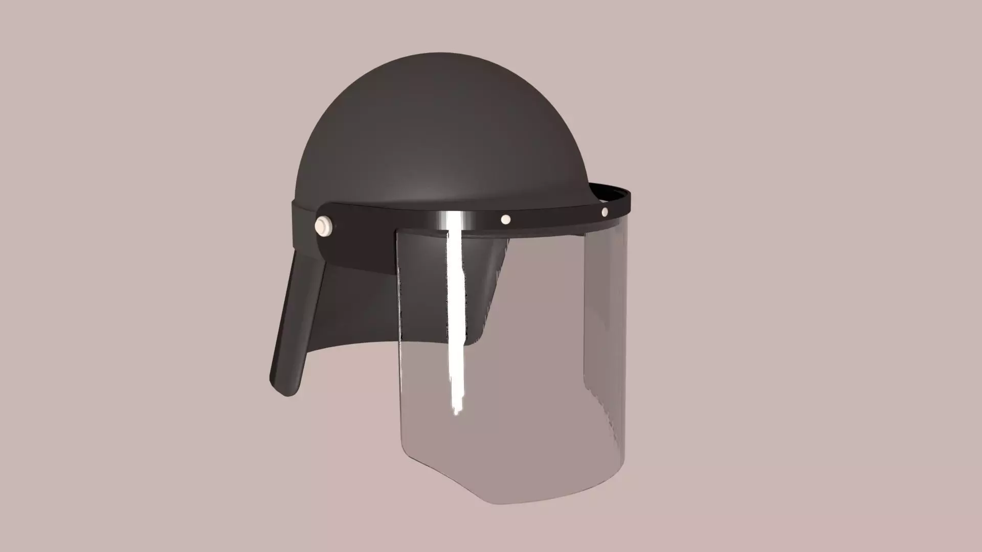 Police Anti-Riot Helmet Free low-poly 3D model_0
