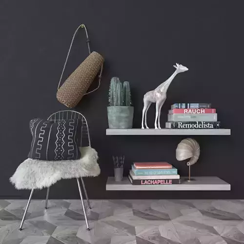 Modern Interior Decoration Set 02 3D model