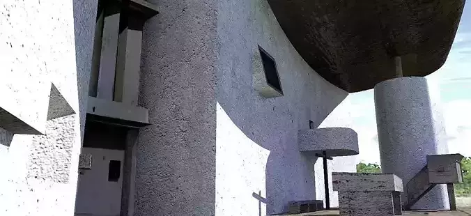 Capilla de Ronchamp 3D model