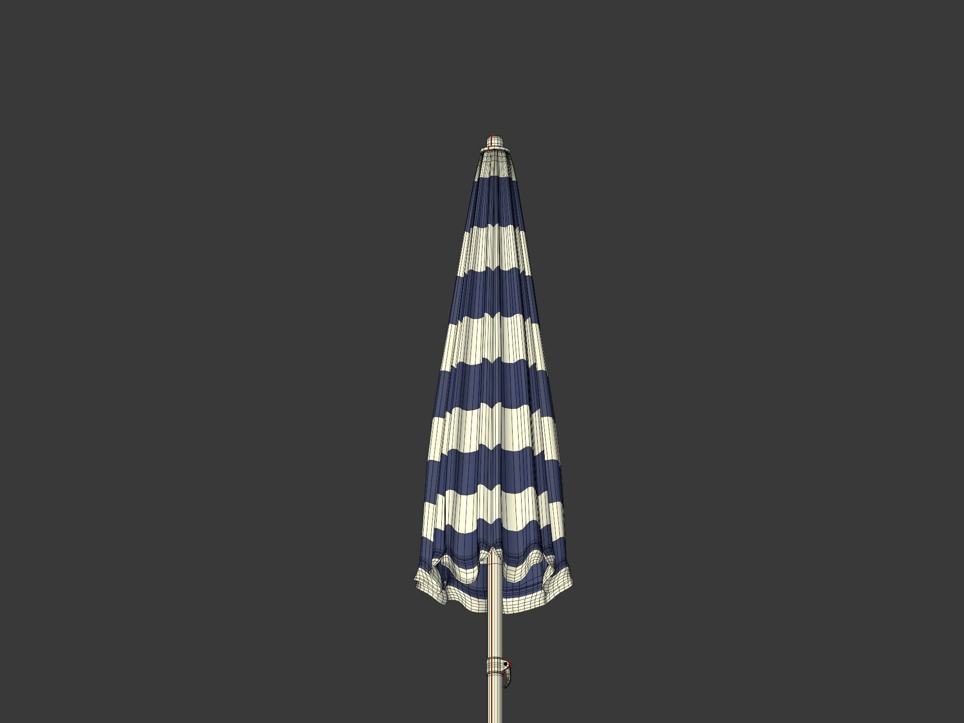 Beach - Summer Pack -- Umbrella Sun Parasol Chair Lounger Ball  Low-poly 3D model_31
