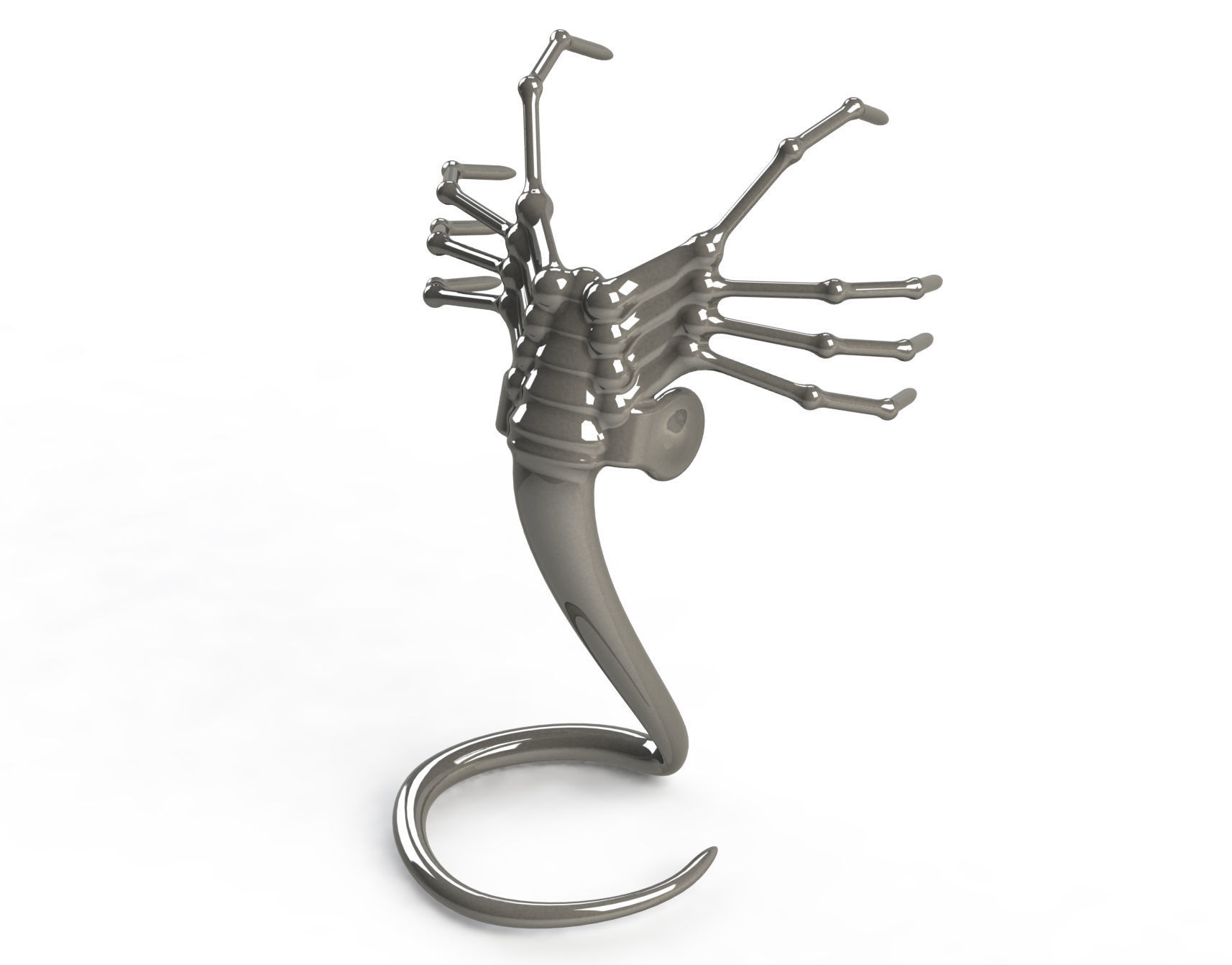 Alien Facehugger printable figurine 3D print model_1