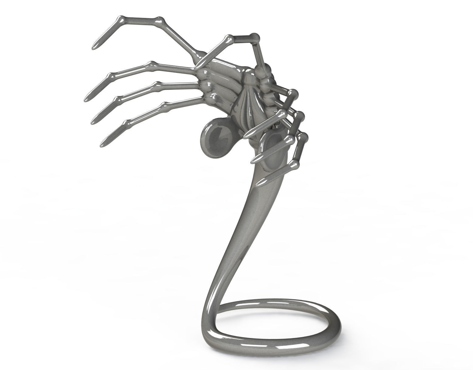 Alien Facehugger printable figurine 3D print model_2