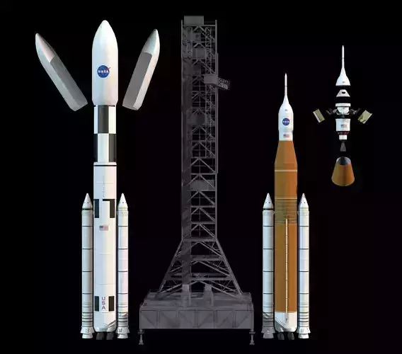 NASA SLS Space Launch System 3D model