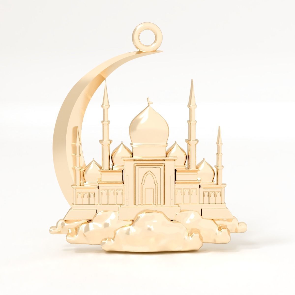 Pendant Islam 3D print model_3