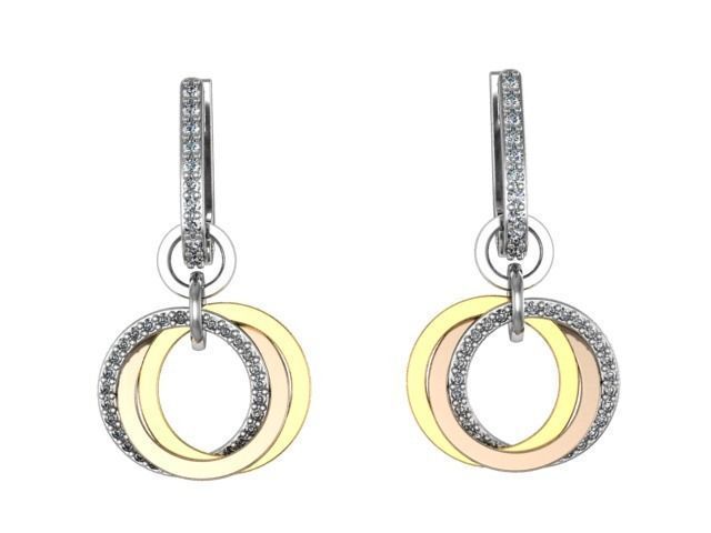 Earrings  hanging  3D print model