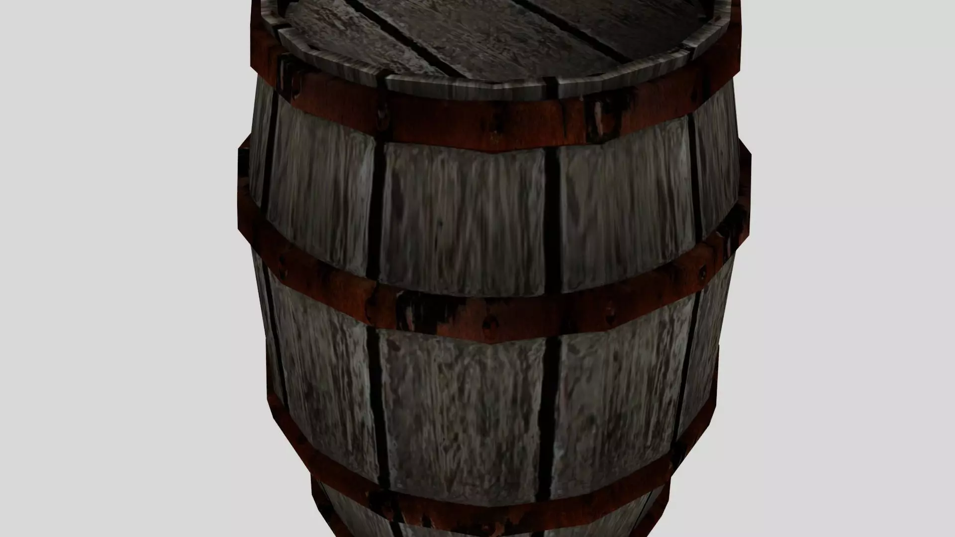 Barrel wooden Low-poly 3D model