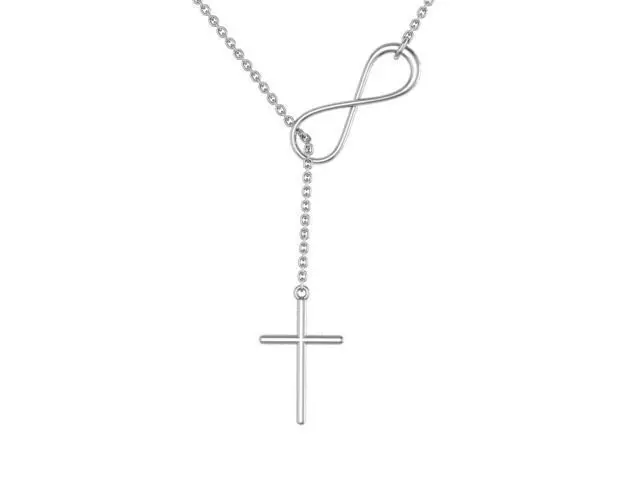 Pendant cross 3D print model_0