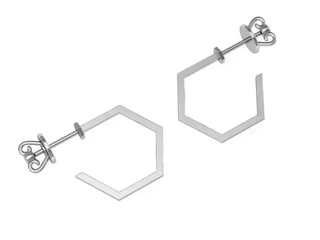 Earrings  studs simple 3D print model