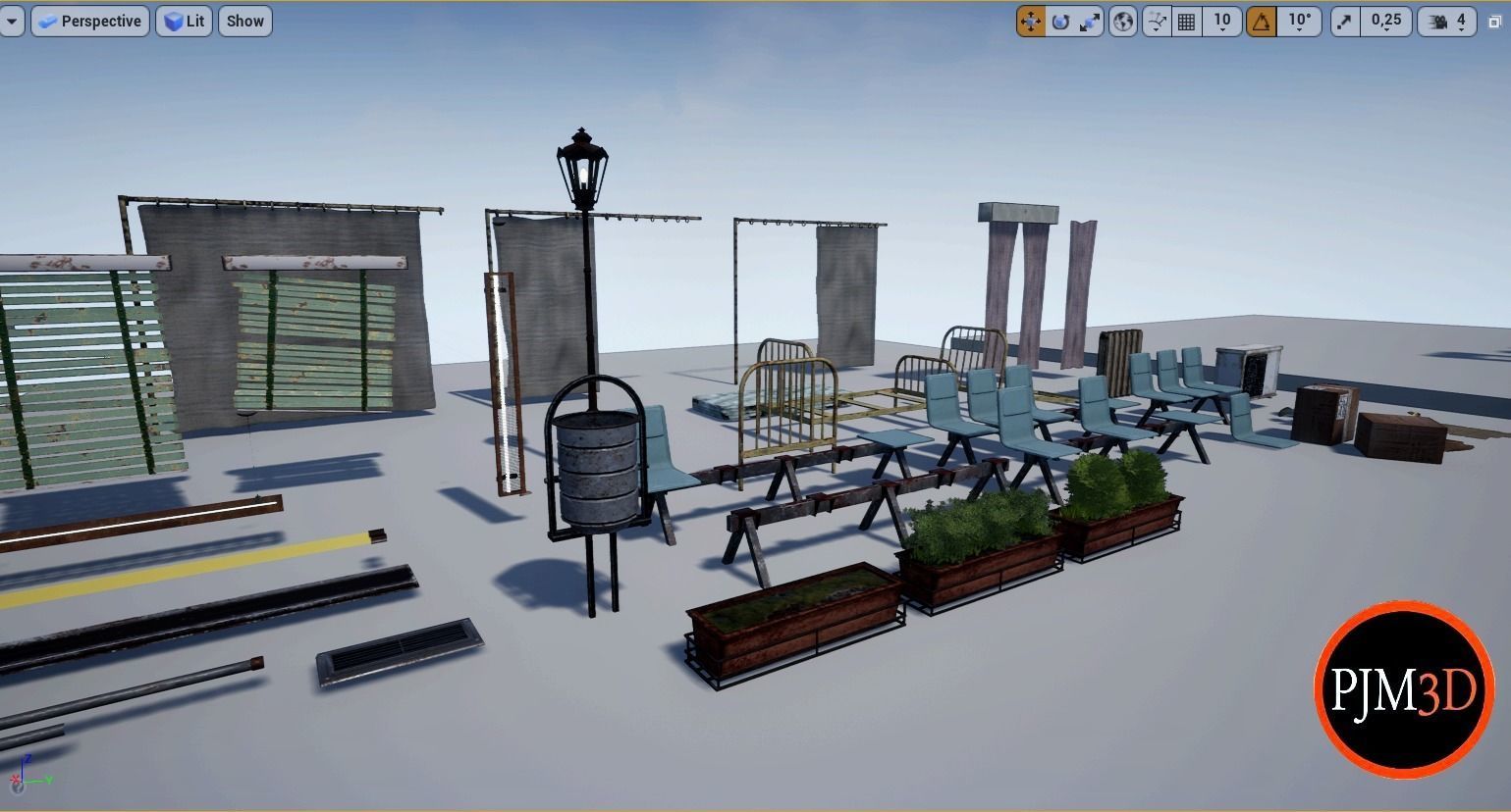 UE4-UE5 Psychiatric hospital package Modular V01 Updated 004 Low-poly 3D model_74