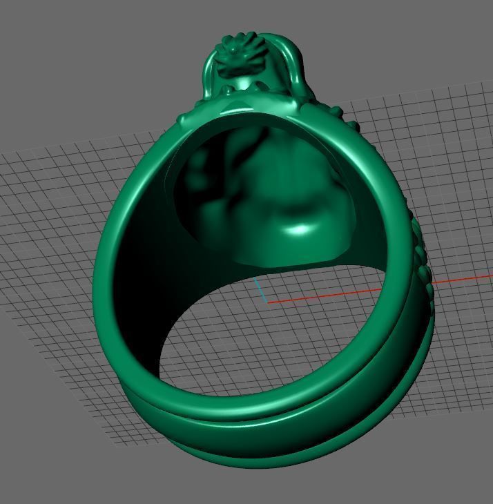 lion ring 3D print model_6