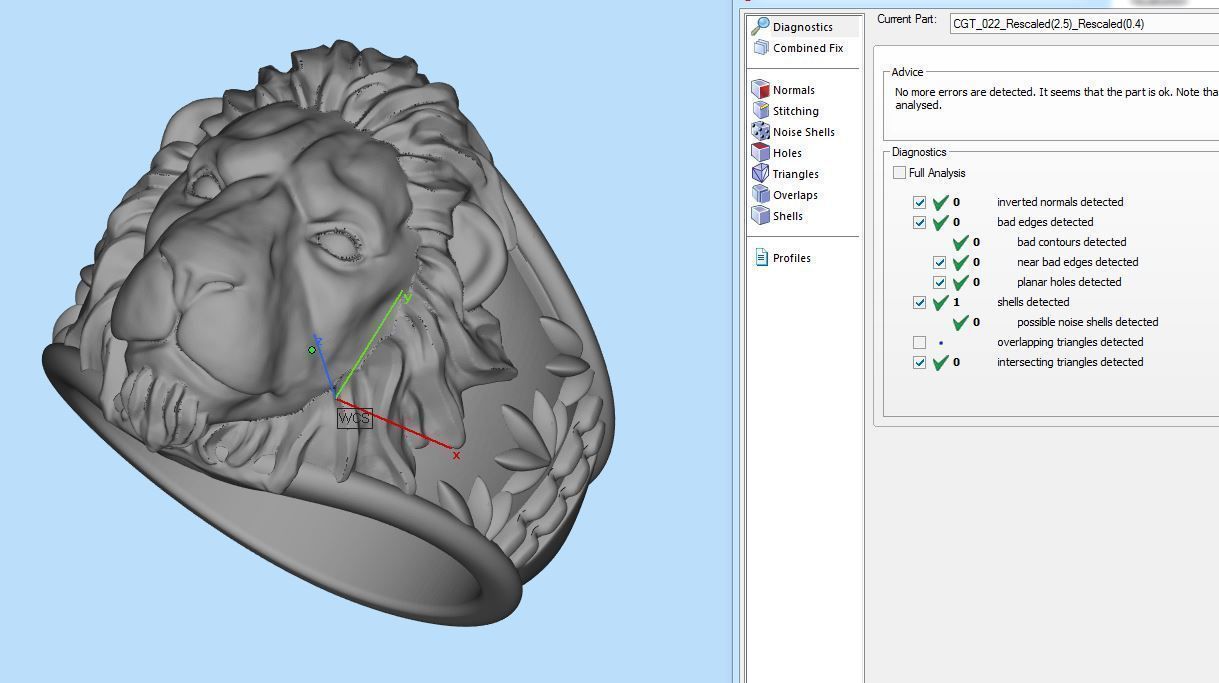 lion ring 3D print model_7
