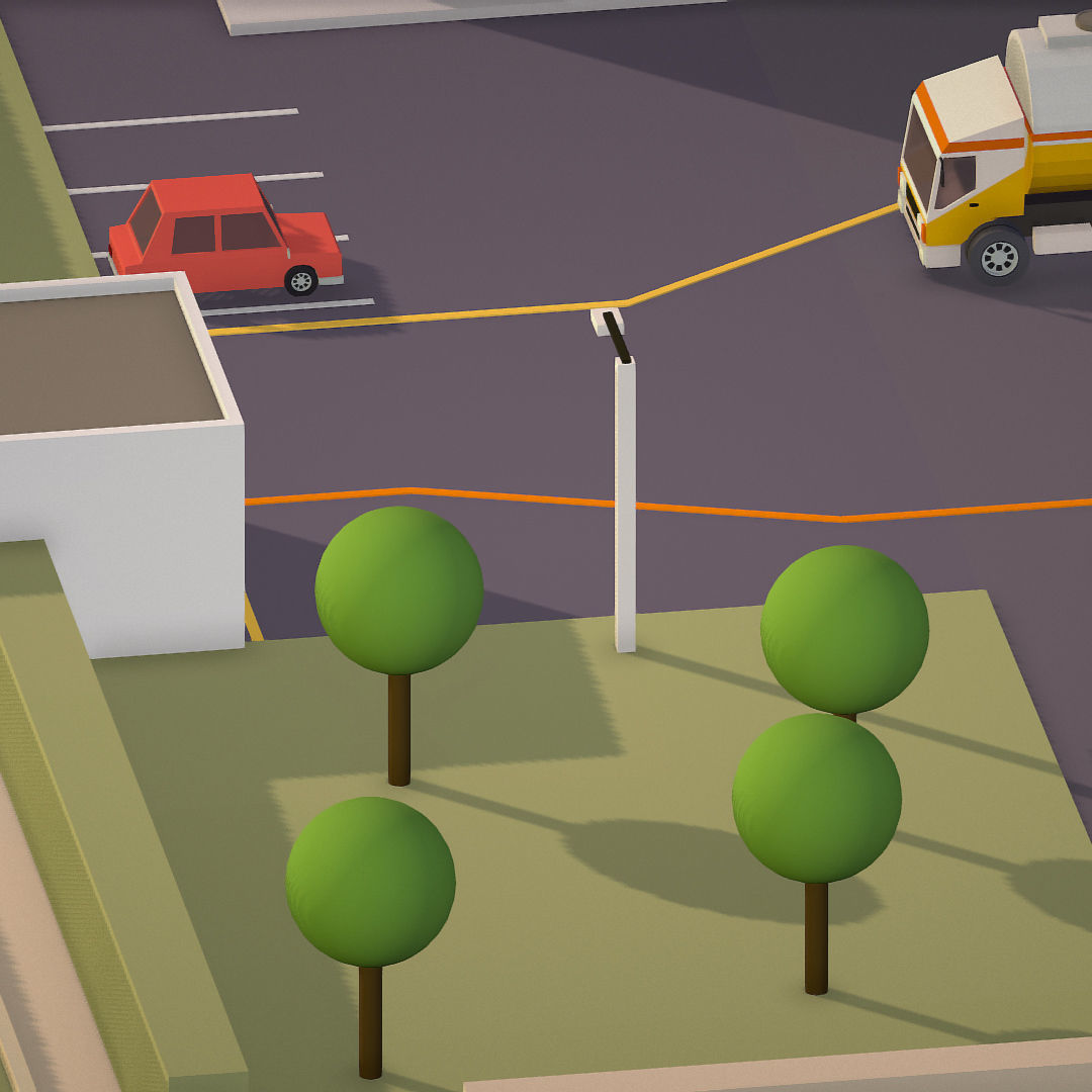 representing oil field extracting crude oil Low-poly 3D model_25