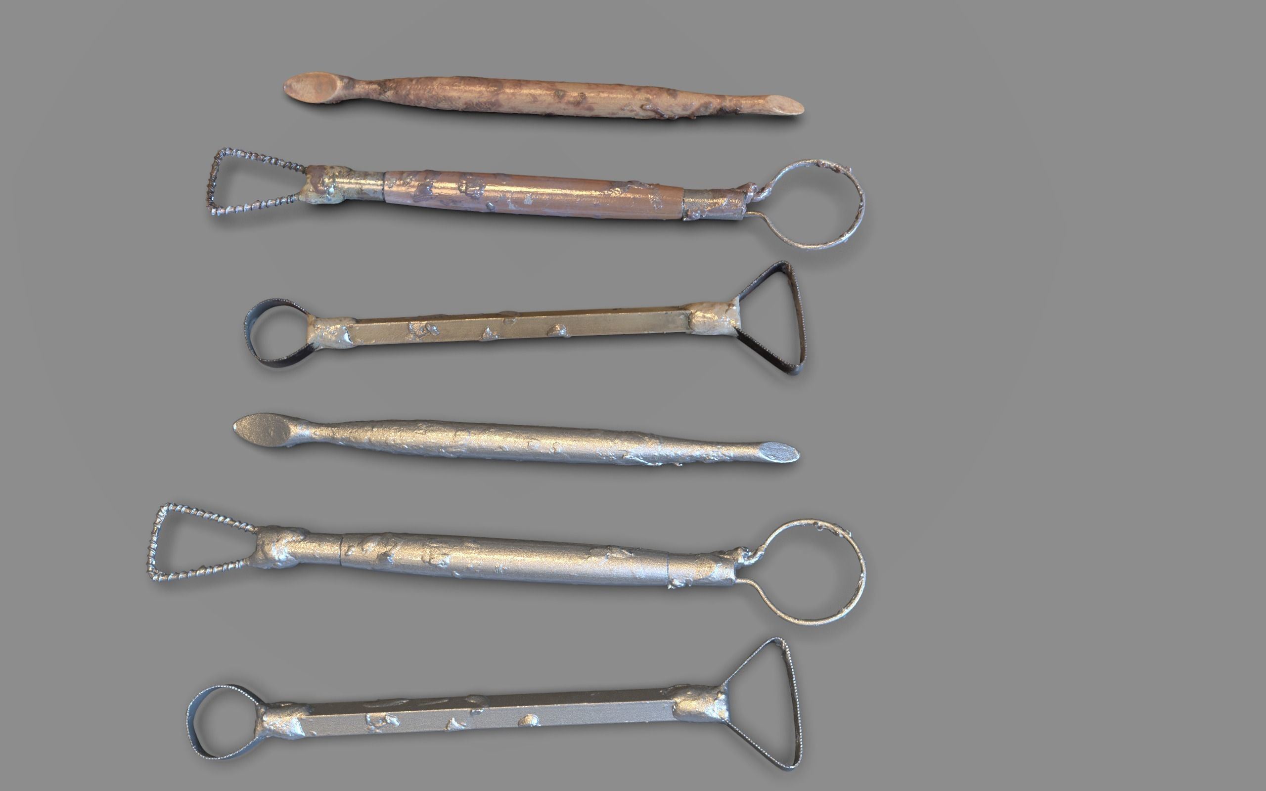 Traditional Sculpting Tools 3D model_3