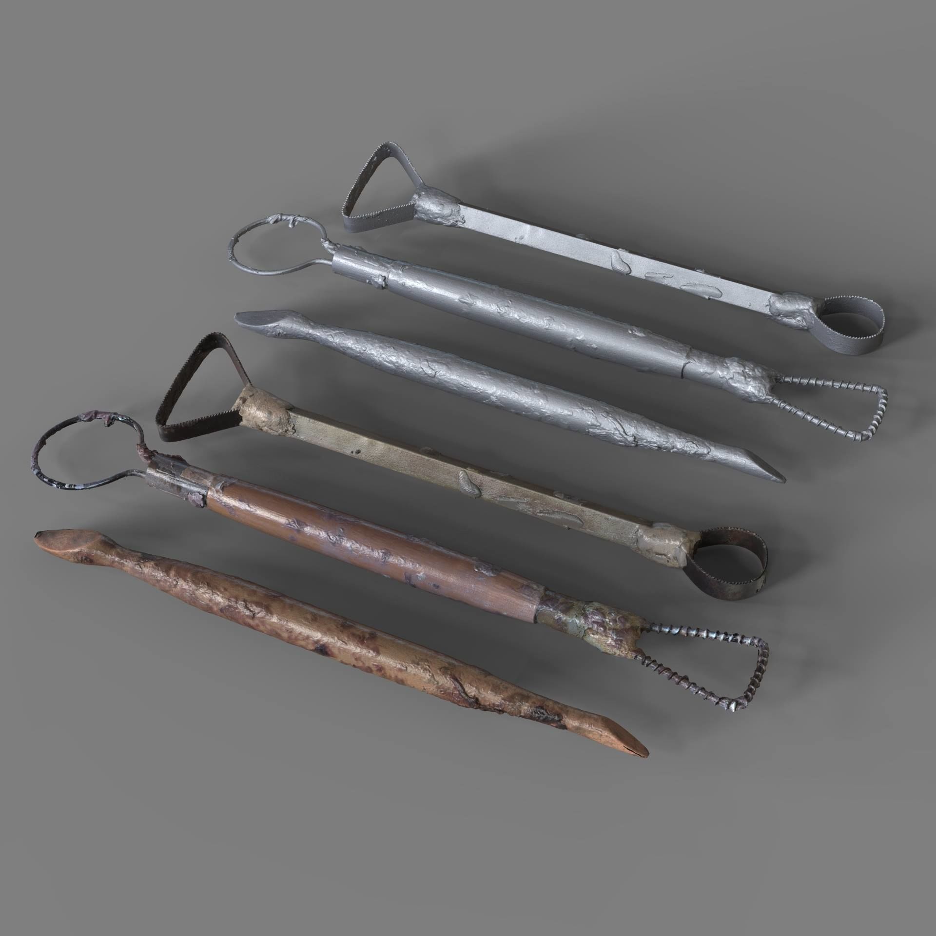 Traditional Sculpting Tools 3D model_6