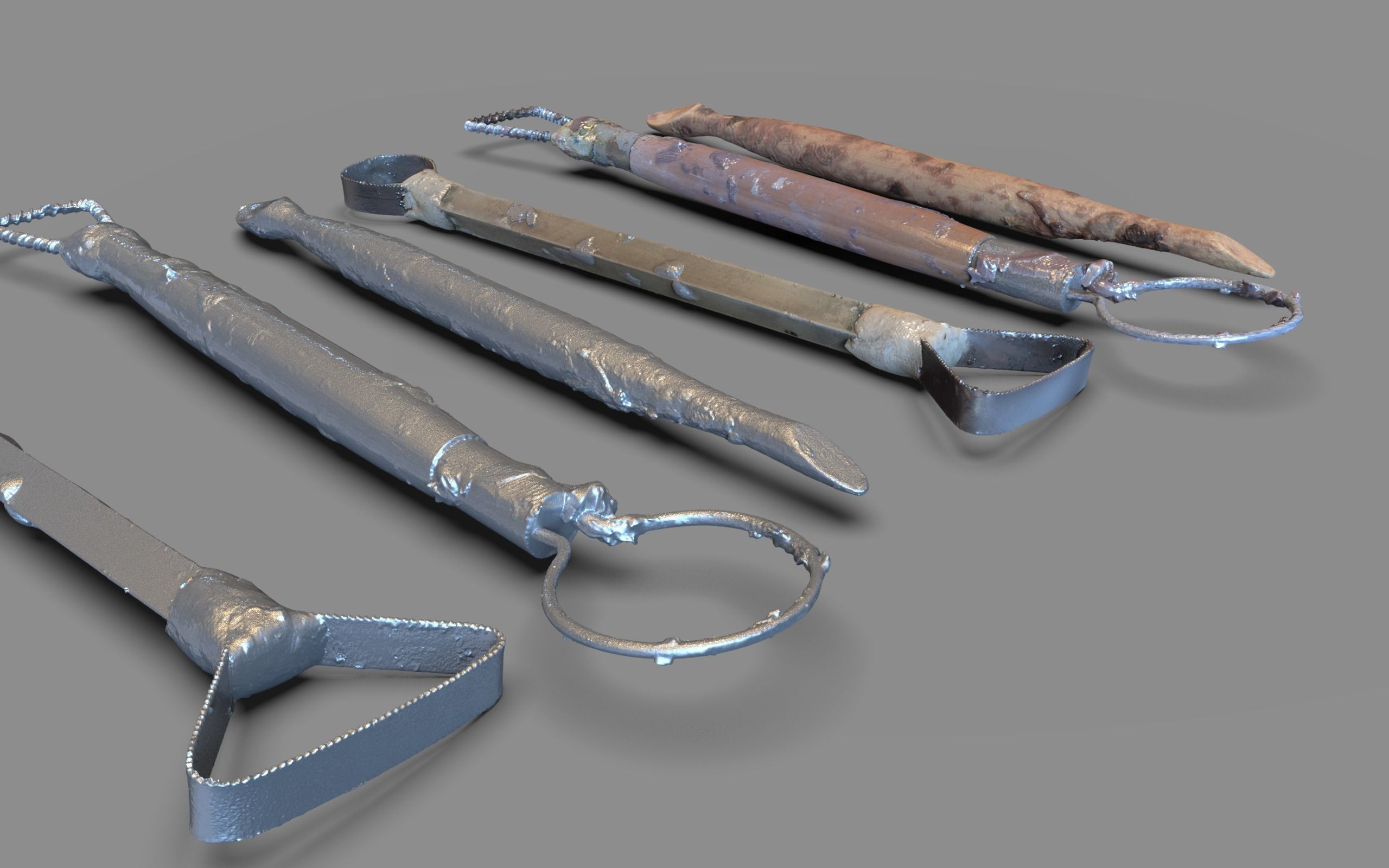 Traditional Sculpting Tools 3D model_4