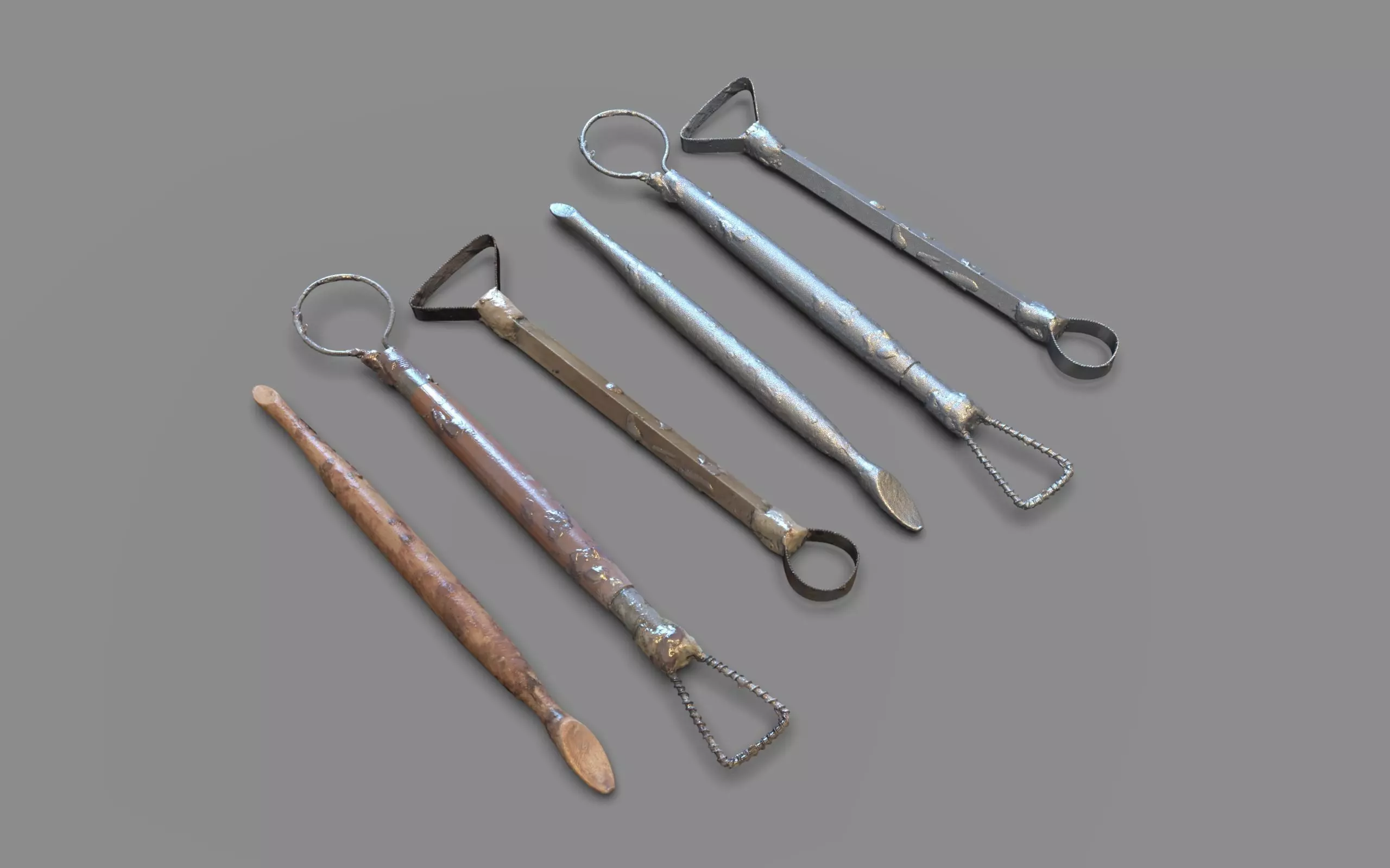 Traditional Sculpting Tools 3D model_0