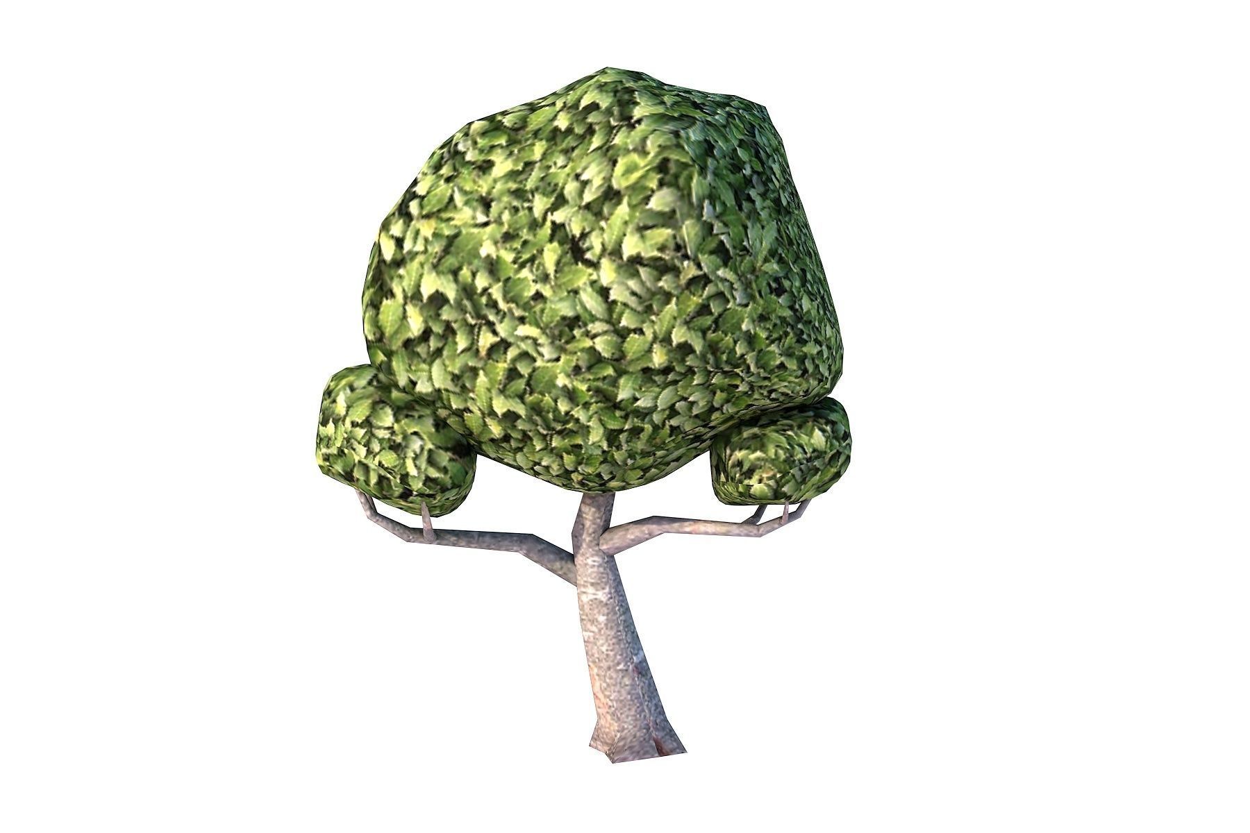 Low Poly Cartoon Tree Pack Textured Low-poly 3D model_15