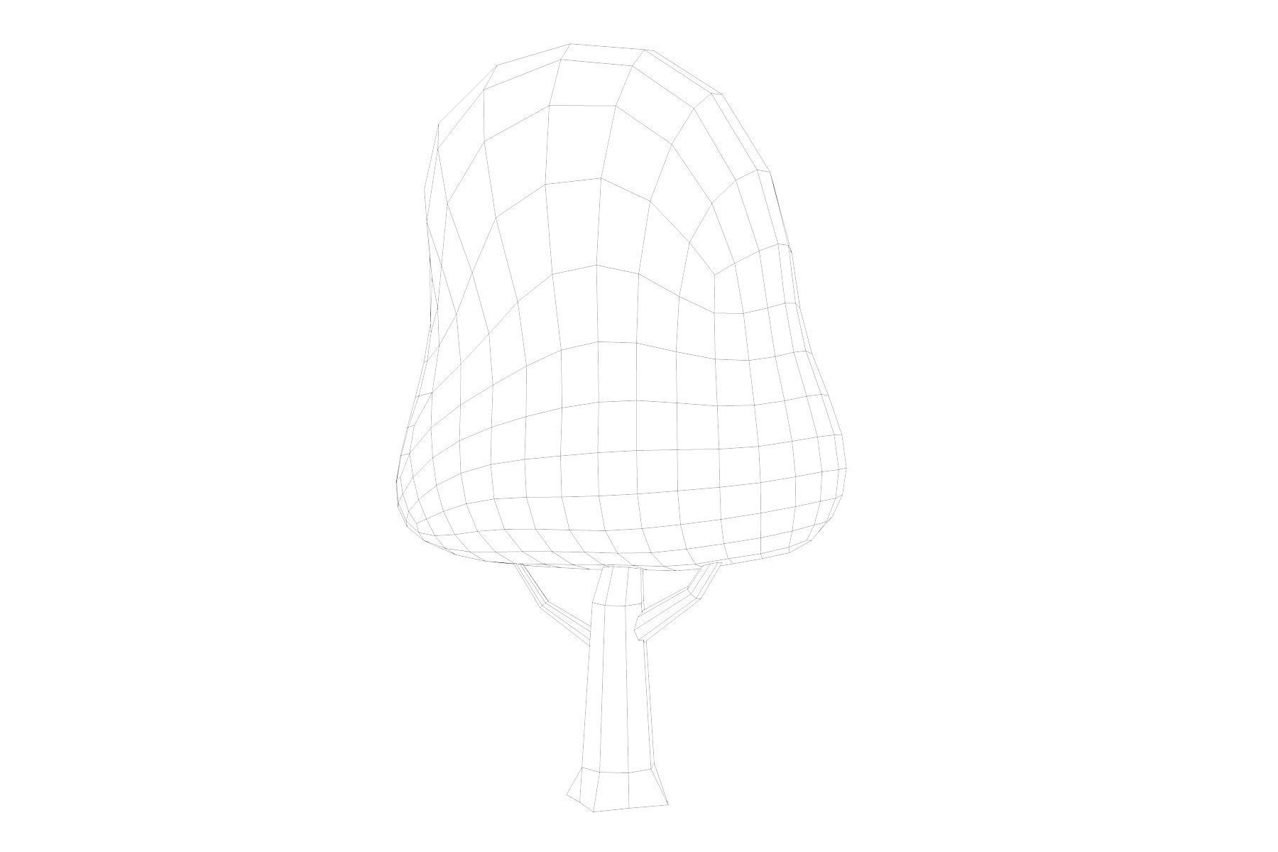 Low Poly Cartoon Tree Pack Textured Low-poly 3D model_14