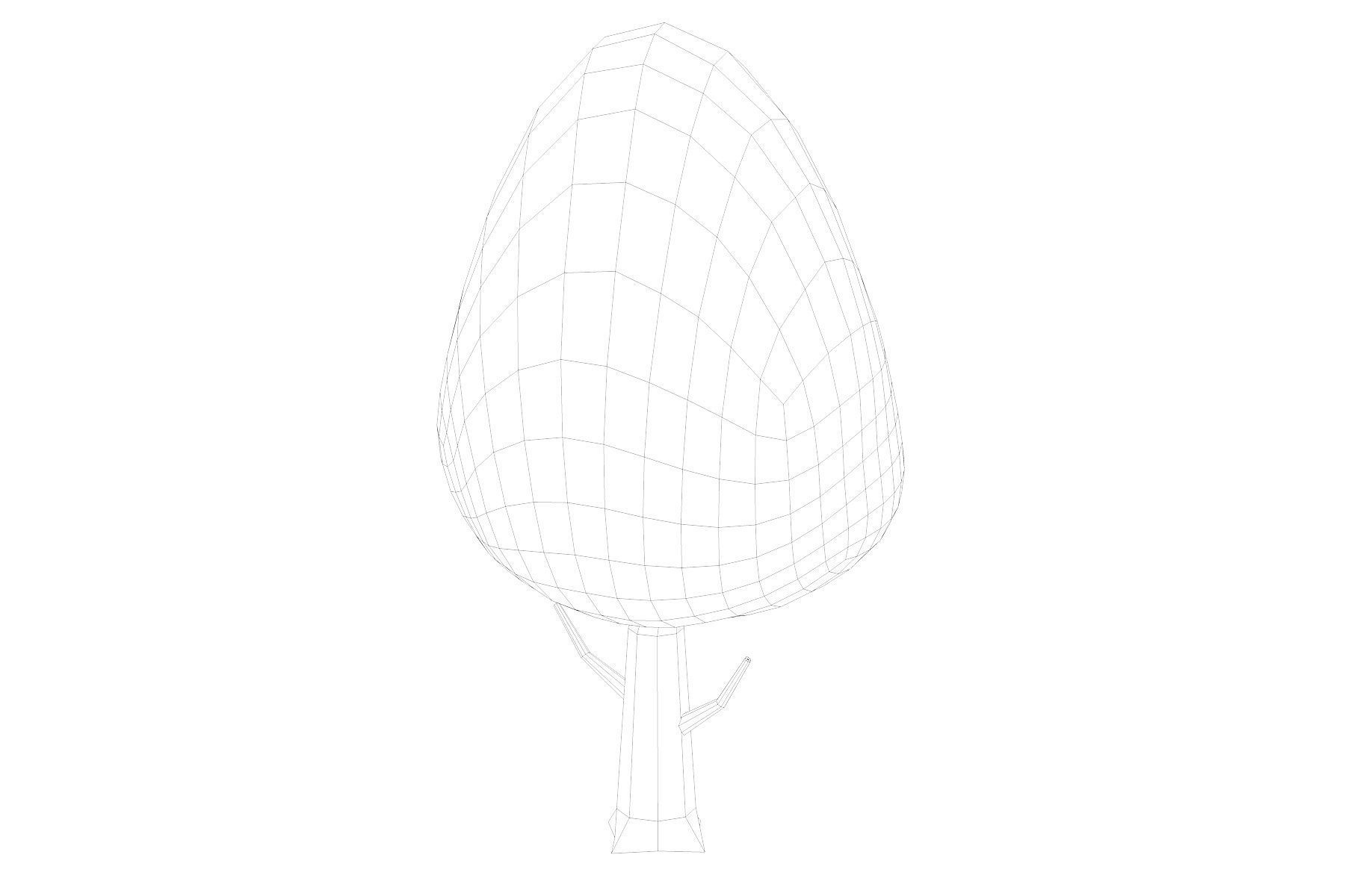 Low Poly Cartoon Tree Pack Textured Low-poly 3D model_6