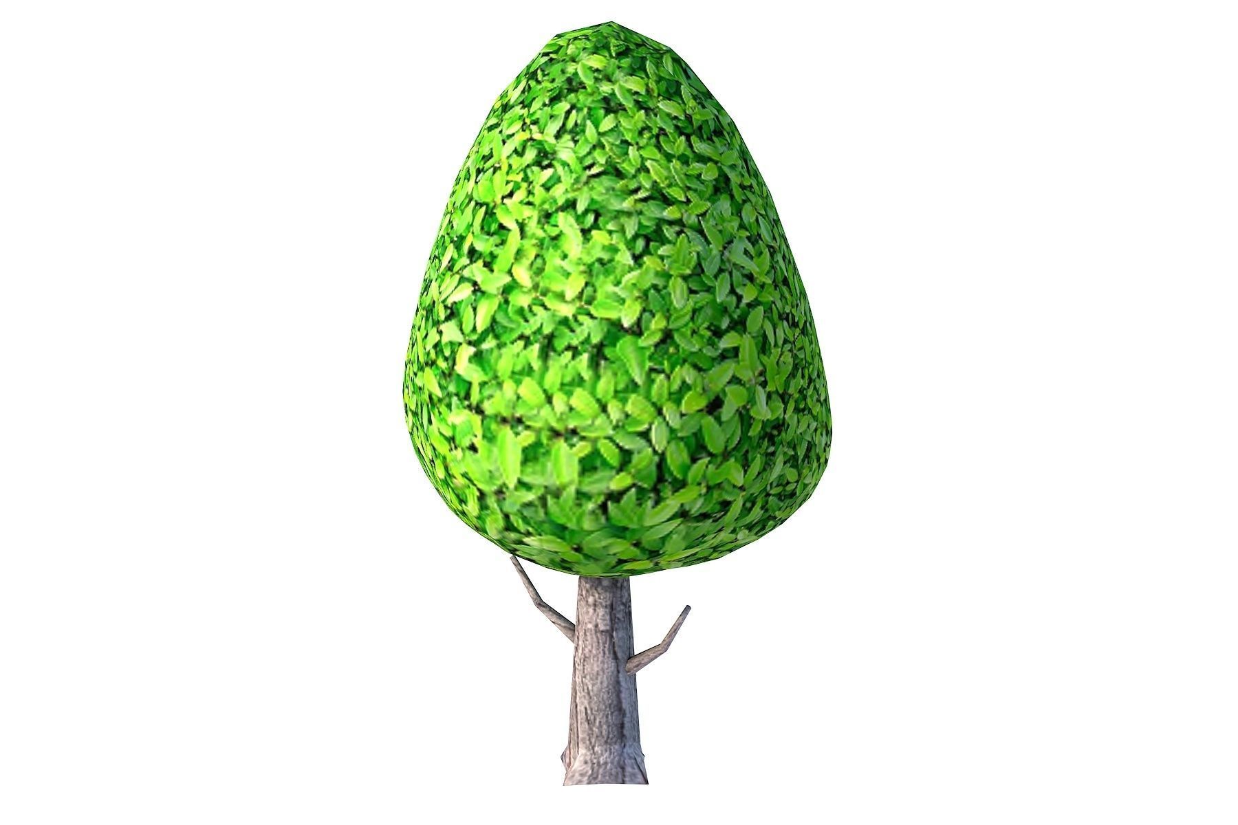 Low Poly Cartoon Tree Pack Textured Low-poly 3D model_5