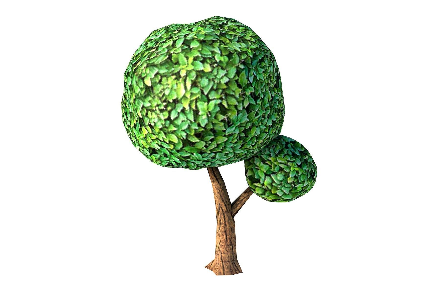 Low Poly Cartoon Tree Pack Textured Low-poly 3D model_1