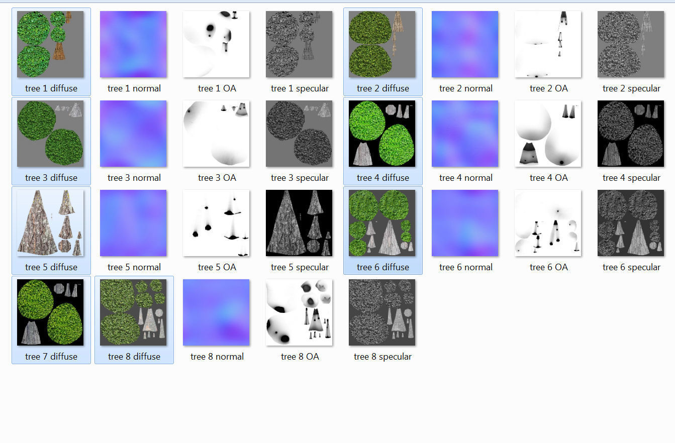 Low Poly Cartoon Tree Pack Textured Low-poly 3D model_18