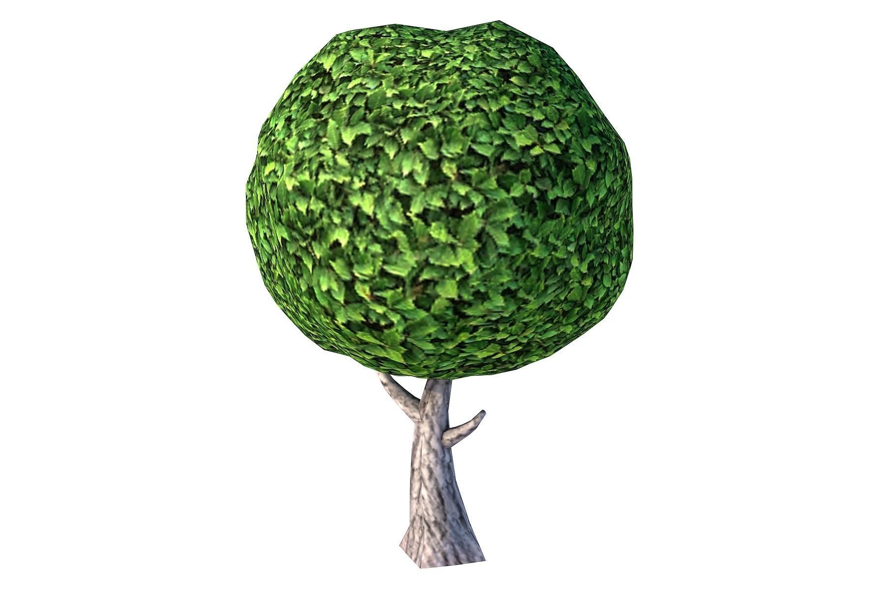 Low Poly Cartoon Tree Pack Textured Low-poly 3D model_9