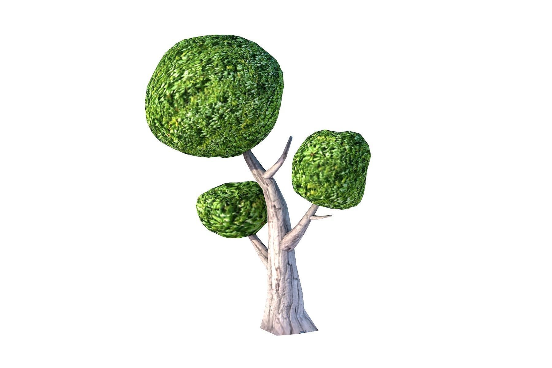 Low Poly Cartoon Tree Pack Textured Low-poly 3D model_11