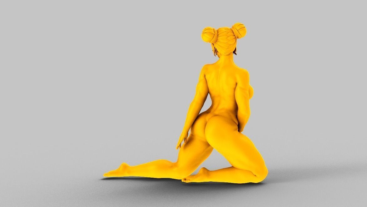 Girl Over Knees 3D print model_3
