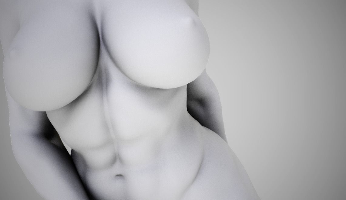 Girl Over Knees 3D print model_5