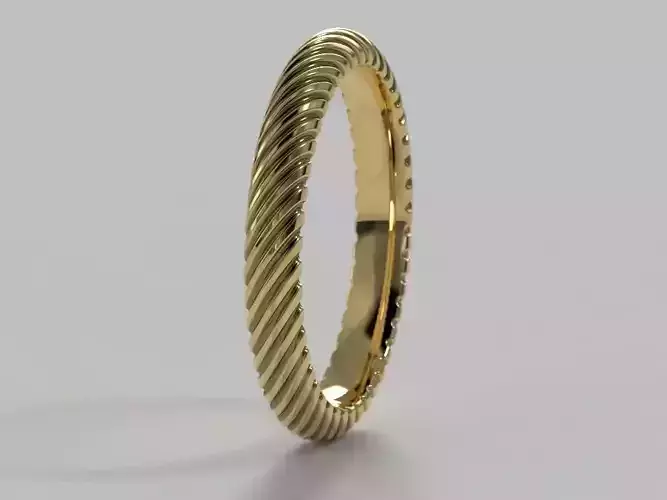 Ribbed Eternity Band