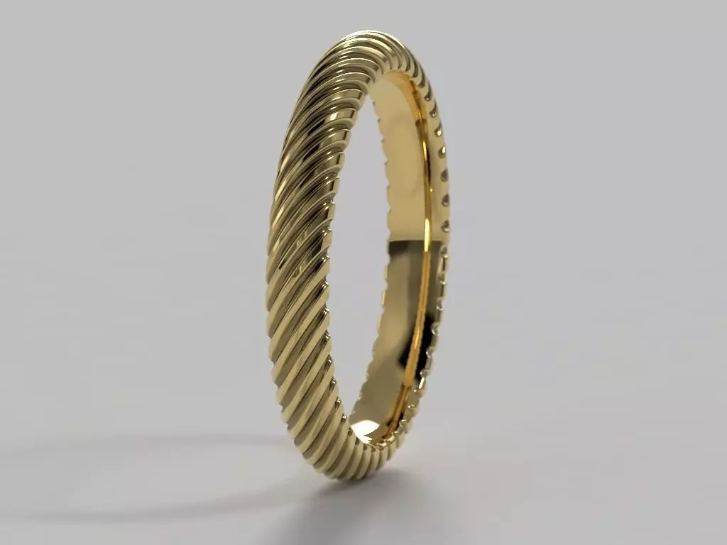 Ribbed Eternity Band 3D print model