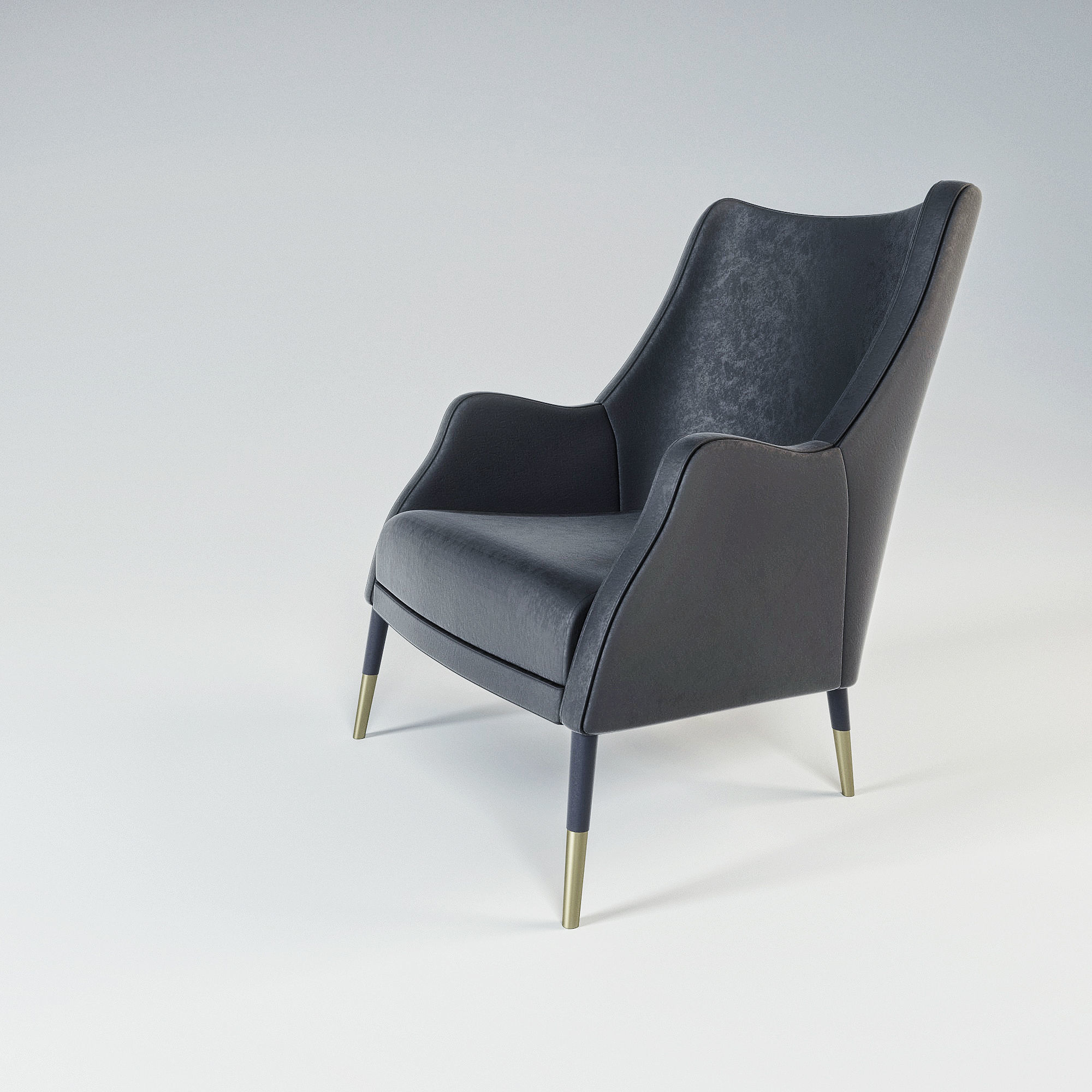 Carver armchair 3D model_2