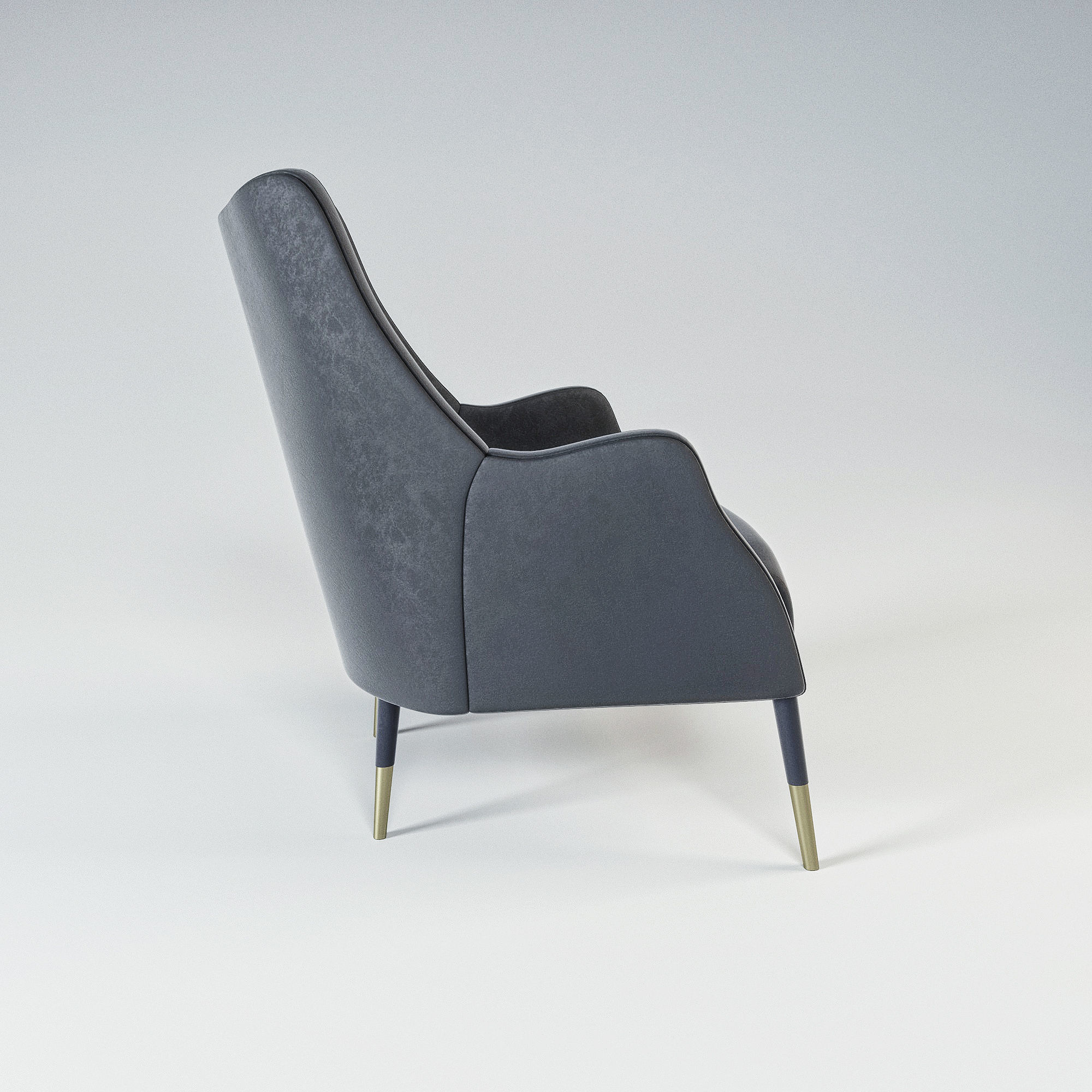 Carver armchair 3D model_4