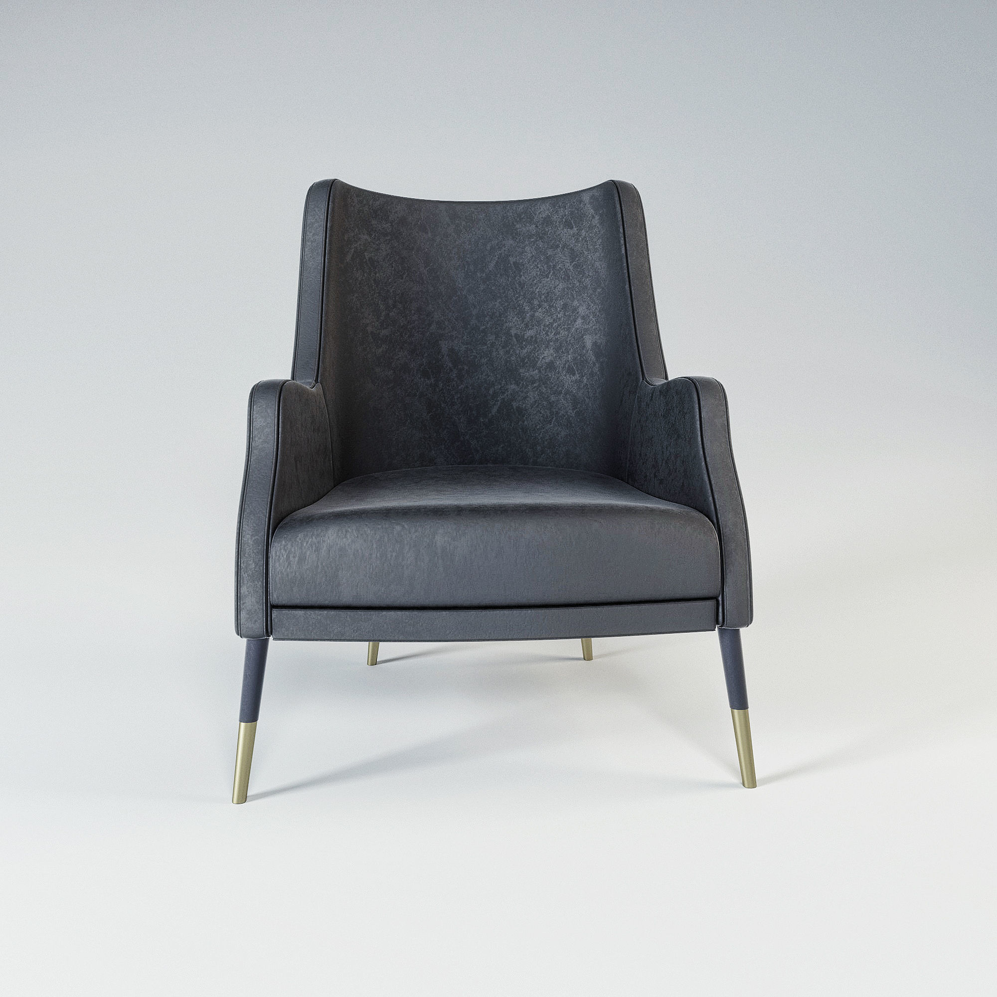 Carver armchair 3D model_3
