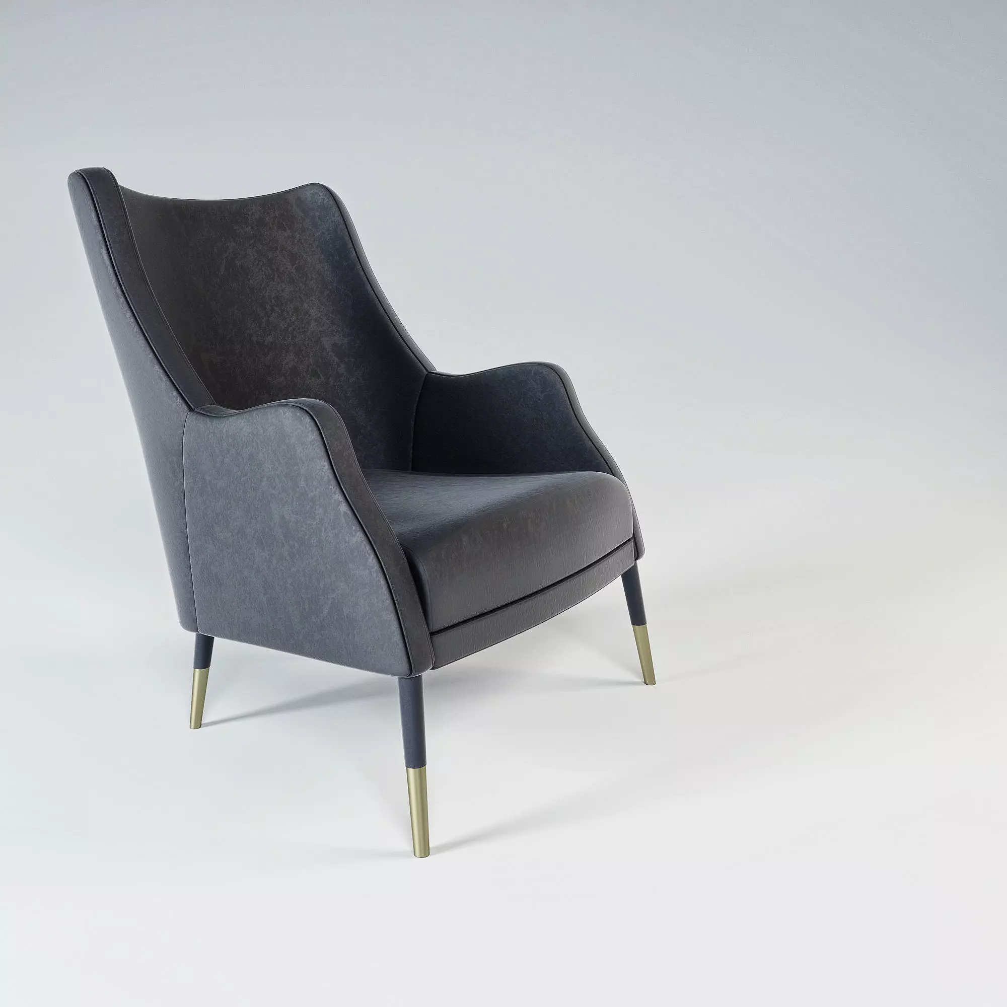 Carver armchair 3D model_0