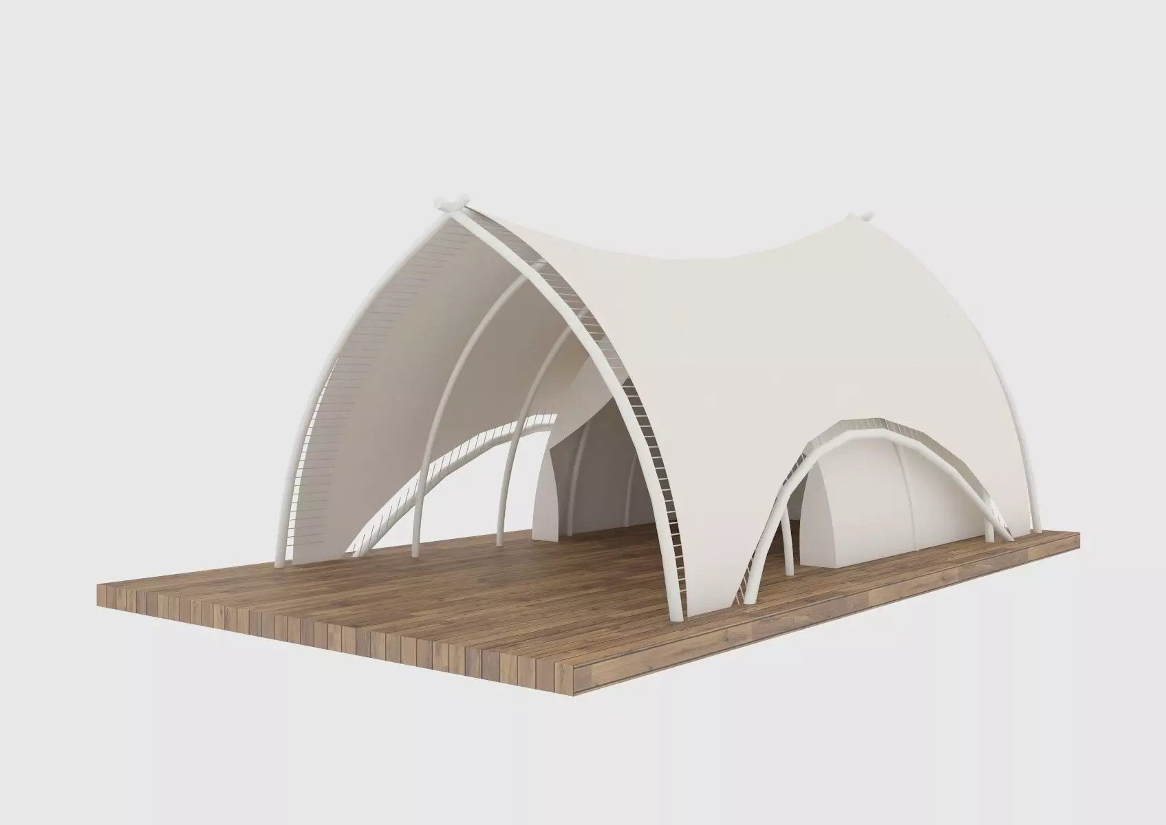 camping opera tent 3D model_0