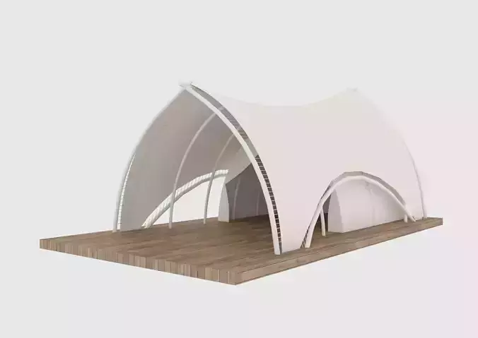 camping opera tent 3D model