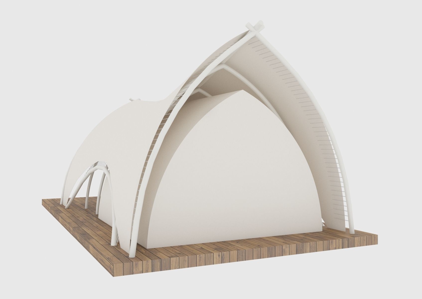 camping opera tent 3D model_1
