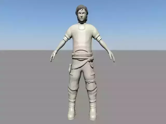 Cow Boy Game Hero Character Low-poly 3D model