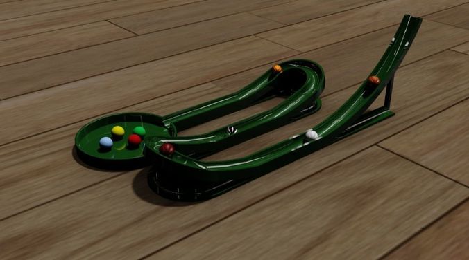 Kids Marble Rail Game 3D print model