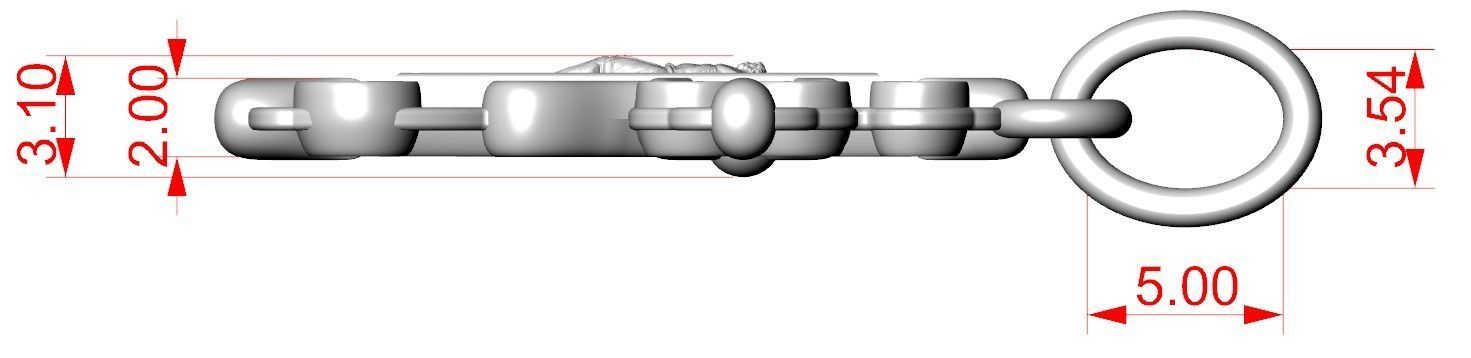 Cross with a crucifix in gold 350 3D print model_12
