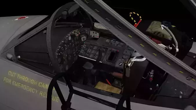 Canberra PR9 3D Cockpit 3D model