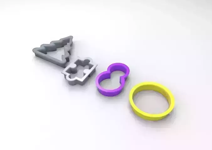 4 kinds of cookie cutter 
